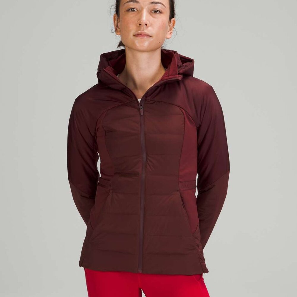 Lululemon Down for It All Jacket in Red Merlot - 4